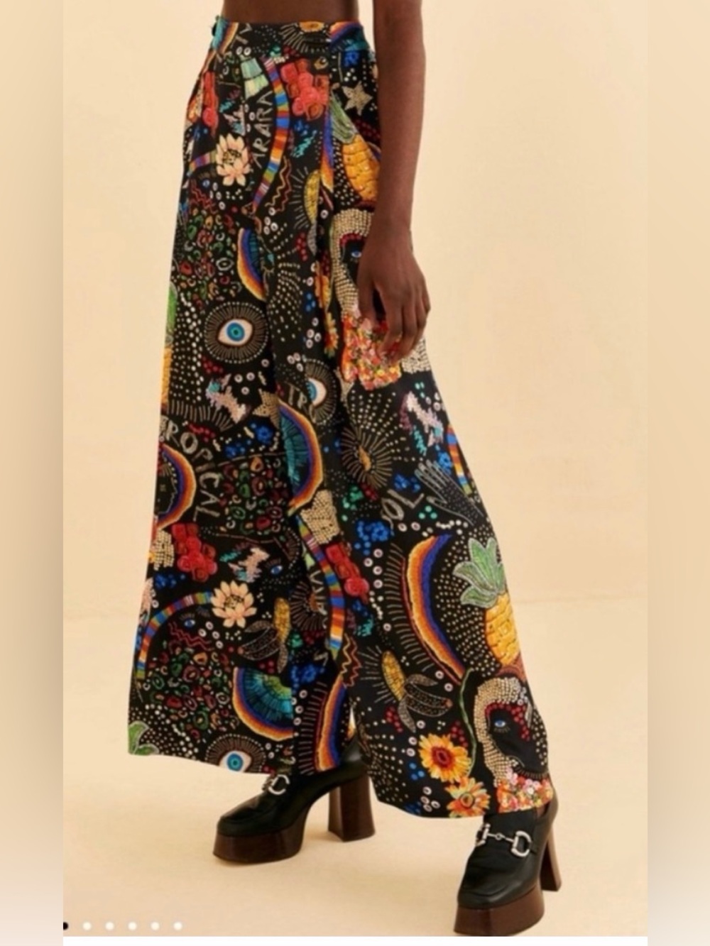 Rare Farm Rio Borogodo Wide Leg Pants XL